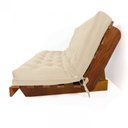 Ver imagem 5 de Sofá Cama Futon L Sarja Bege em Madeira Nobre Maciça