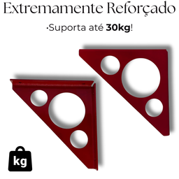 Kit 2 Suportes de Prateleira Aço Reforçado Design Moderno Alta Resistência Casa Escritório - 4