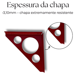 Kit 2 Suportes de Prateleira Aço Reforçado Design Moderno Alta Resistência Casa Escritório - 5