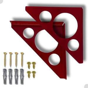 Kit 2 Suportes de Prateleira Aço Reforçado Design Moderno Alta Resistência Casa Escritório