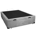 Ver imagem 5 de Cama Box Baú Viúva Sereneprime Suede Cinza 44x128x188
