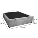 Ver imagem 3 de Cama Box Baú Viúva Sereneprime Suede Cinza 44x128x188