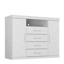 Ver imagem 1 de Cômoda Sapateira 2 Portas 4 Gavetas Master Branco Santos Andirá