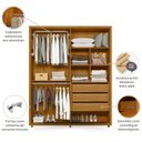 Ver imagem 4 de Guarda Roupas 100% Mdf 4 Portas 187cm Greco 181 Espazzo Madetec