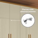Ver imagem 7 de Guarda Roupas 100% Mdf 4 Portas 187cm Greco 181 Espazzo Madetec