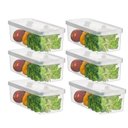 Ver imagem 2 de Kit 6 Organizadores de Geladeira 4,2l Legumes Verduras Tampa Ventilável Caixa Plástica