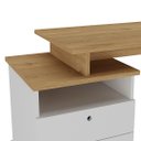 Ver mais imagens de Mesa Escrivaninha Industrial 2 Gavetas Lux A06 Olmo/branco - Mpozenato