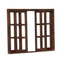 Ver imagem 1 de Janela de Madeira Vitro de Correr Quadriculado Reto de Itaúba Bat de 10 Cm - 1.00 (l) X 1.00 (a)