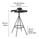 Ver imagem 6 de Conjunto Mesa Bistrô Viena e 2 Banquetas Barcelona Preto - Salaone