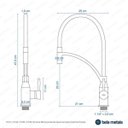 Ver imagem 3 de Torneira de Cozinha Monocomando Gourmet Riviera Bela Metais