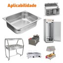 Ver imagem 3 de Cuba Gastronômica Quente Gn 1/2 Profissional para Cozinhas e Buffets Aço Inox 325x265x100 - Venâ