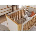 Ver imagem 1 de Berço Evolutivo Theo 4 em 1 - Móveis Peroba Amendoa/off White