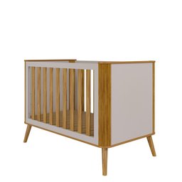 Berço Evolutivo Theo 4 em 1 - Móveis Peroba Amendoa/off White - 3