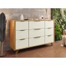 Cômoda Buffet Olimpia 9 Gavetas 100% Mdf Peroba Off White - Móveis Europa - 1