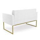 Ver imagem 4 de Sofá Namoradeira 2 Lugares Industrial Dourado Elisa Bouclê D03 - D'Rossi Cor Off White