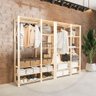 Closet Duplo Design Arara Industrial Pinus Organizadoras On Design Ecommerce Estante Multiuso - 6