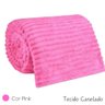 Cobertor Manta Casal Soft Canelada 2,20m X 1,80m Califórnia Cor Rosa Pink - 3