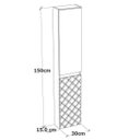 Ver imagem 4 de Armário Aéreo para Banheiro 2 Portas 5 Prateleiras Mônaco 