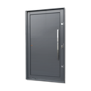 Ver imagem 1 de Porta Pivotante Alumínio Lambril c/Puxador Dir. Elite Cinza 216x150 Brimak
