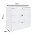 Ver imagem 3 de Cômoda Infantil 100% MDF 3 Gavetas Americana com Corrediças Telescópicas Infinity Branco/Fosco