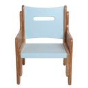Ver imagem 1 de Cadeirinha Infantil de Madeira Azul Bebê Fabrink