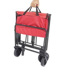 Carrinho Dobrável Articulado Transporte Camping Praia Pesca Até 80 Kg Importway Iwcdca-Vm - 6