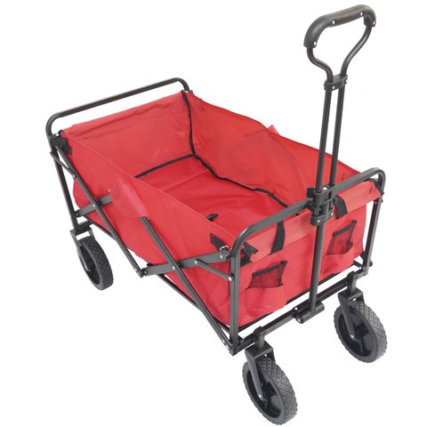 Carrinho Dobrável Articulado Transporte Camping Praia Pesca Até 80 Kg Importway Iwcdca-Vm