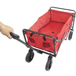 Carrinho Dobrável Articulado Transporte Camping Praia Pesca Até 80 Kg Importway Iwcdca-Vm - 2