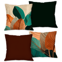 Ver imagem 1 de Kit com 4 Capas para Almofadas Decorativas Folhas e Linhas