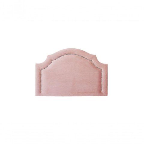 Cabeceira Solteiro Provençal Luxo 90X60 Rosê Tachas Prata