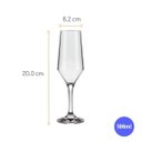 Ver imagem 3 de Jogo 6 Taças Champanhe Espumante 186ml Sm Buffet Nadir Figueiredo Vidro Transparente