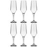 Jogo 6 Taças Champanhe Espumante 186ml Sm Buffet Nadir Figueiredo Vidro Transparente - 1