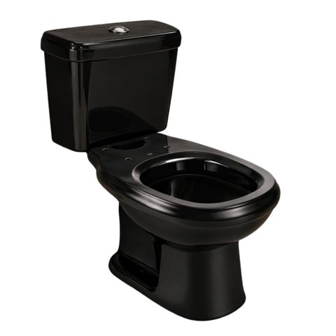 Kit Bacia para Caixa Acoplada Sabatini Preta - IP5112 - Icasa + Caixa para Bacia Acoplada Sabatini P