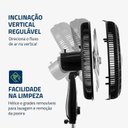 Ver imagem 4 de Ventilador de Coluna Turbo Mondial 8 Pás 50cm Preto Vtx-50c-8p - 127v