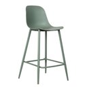Ver mais imagens de Kit 4 Banquetas Altas Miami Abi Fratini 101,50 Cm (altura) Polipropileno Verde Aloe Base Aço