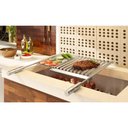 Ver imagem 3 de Grelha para Churrasco em Aço Inox com Chapa Auxiliar e Coletor de Gordura 77x65 Cm