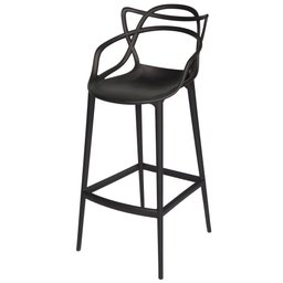 Conjunto c/4 Banqueta Allegra Alta Master Preta Cozinha Americana Balcão Polipropileno - 4