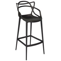 Conjunto c/4 Banqueta Allegra Alta Master Preta Cozinha Americana Balcão Polipropileno - 2
