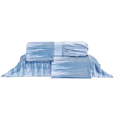 Jogo de Cama King Size Plumasul Urbam Garden Skyline Cetim 400 fios com 4 Peças