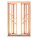 Ver imagem 3 de Porta Balcão de Correr Madeira Padrão Cedro Diamante Reto Bat 14 Cm - 2.15a X 1.90l