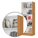 Ver imagem 6 de Estante de Livros 54CMX180CM 4 Prateleiras Clarice Marrom/Cinamomo/Branco
