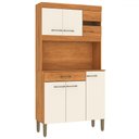 Ver imagem 2 de Armário de Cozinha Carla 6 Portas 1 Gaveta Cinamomo/off White - Fellicci