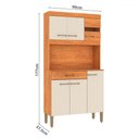 Ver imagem 4 de Armário de Cozinha Carla 6 Portas 1 Gaveta Cinamomo/off White - Fellicci