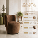 Ver imagem 4 de Kit 2 Poltronas Orgânica Lia Giratória Boucle Redonda Luxo Moderna Penteadeira Sala Espera Recepção: