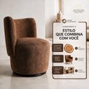 Ver imagem 3 de Kit 2 Poltronas Orgânica Lia Giratória Boucle Redonda Luxo Moderna Penteadeira Sala Espera Recepção:
