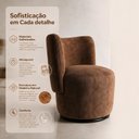 Ver imagem 6 de Kit 2 Poltronas Orgânica Lia Giratória Boucle Redonda Luxo Moderna Penteadeira Sala Espera Recepção: