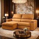 Ver imagem 1 de Sofá Retrátil Reclinável Mônaco 2,10 Metros Bouclê