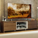Ver imagem 1 de Rack para Tv até 75 Polegadas 180 Cm 2 Portas Rustic/branco Metz Madesa