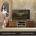 Ver imagem 5 de Rack para Tv até 75 Polegadas 180 Cm 2 Portas Rustic/branco Metz Madesa