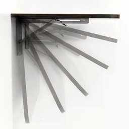 Mesa Retrátil 80x40cm na Cor Preta - 3